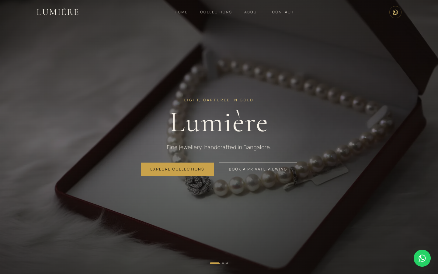 Lumière landing page preview