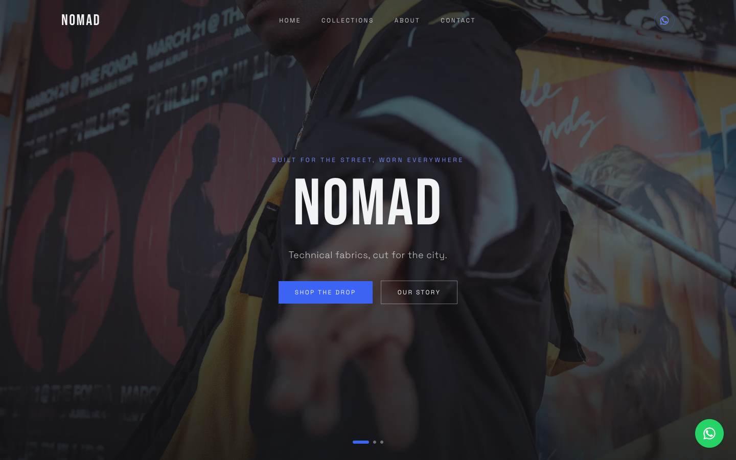 Nomad Studio landing page preview