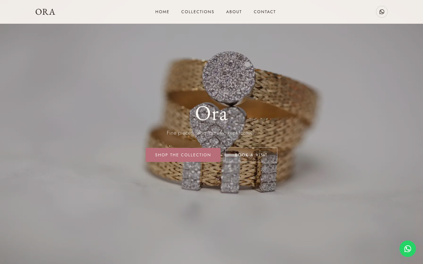 Ora landing page preview